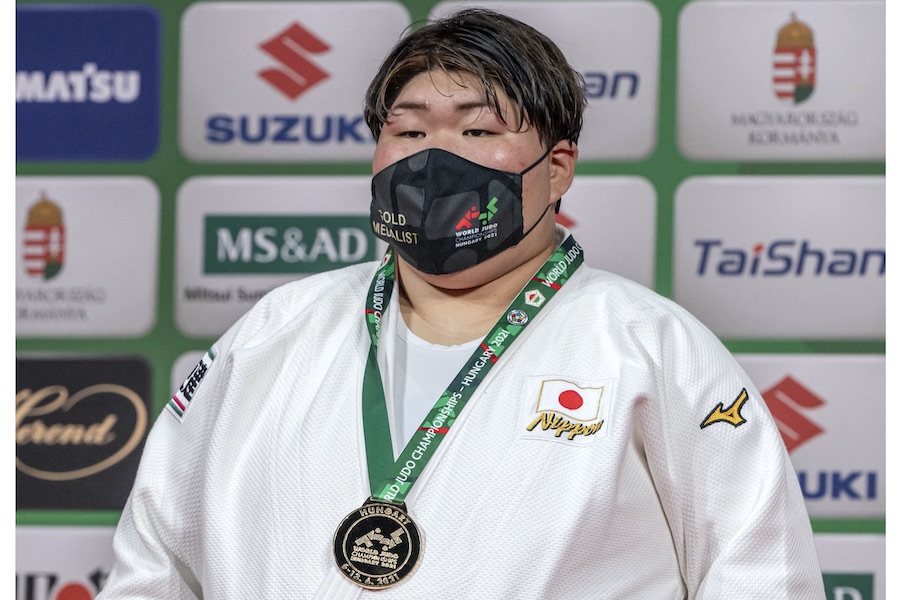 柔道の世界選手権で優勝した朝比奈沙羅選手【写真：AP】