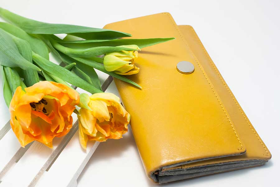 黄色で口がきっちり閉じる財布も金運アップに最適？（写真はイメージ）【写真：写真AC】