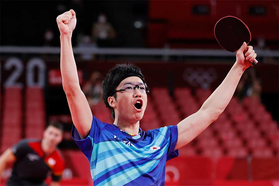 東京五輪で2つのメダルを獲得した水谷隼さん【写真：Getty Images】