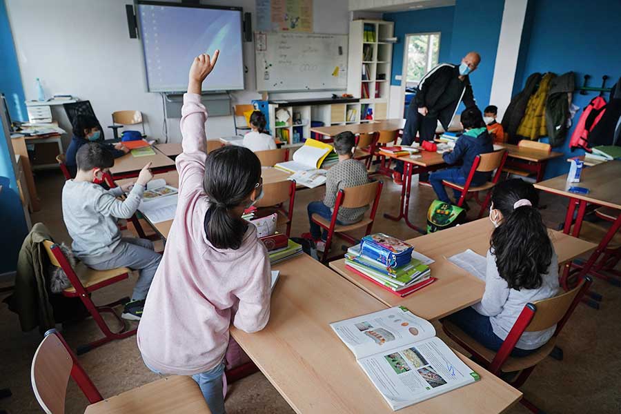 ベルリン市内にある小学校での授業風景【写真：Getty Images】