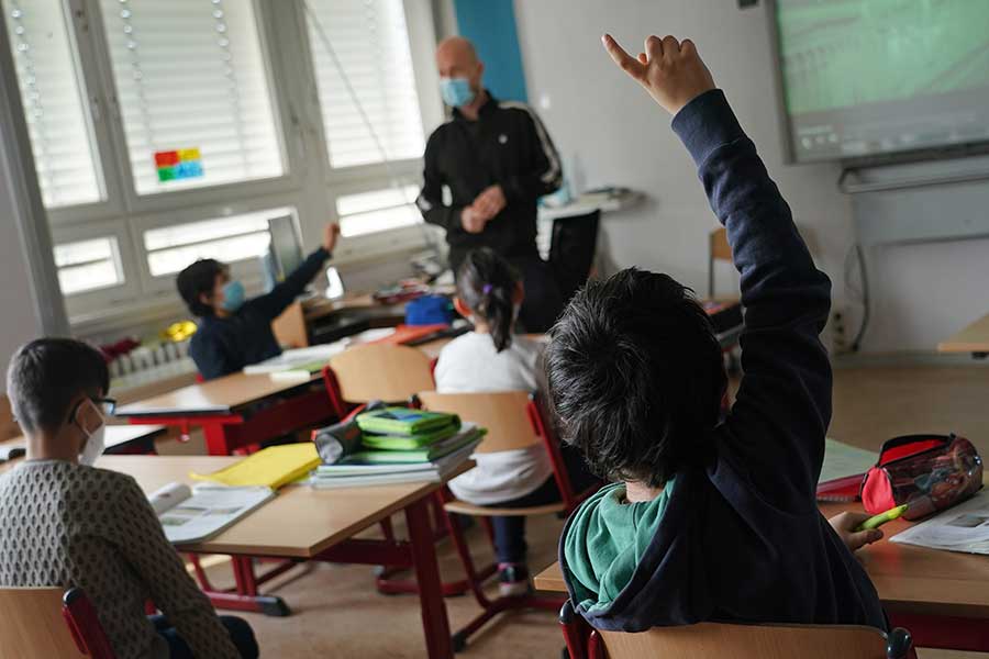 ベルリン市内の小学校。教員が児童の成績評価で重要視している点とは【写真：Getty Images】