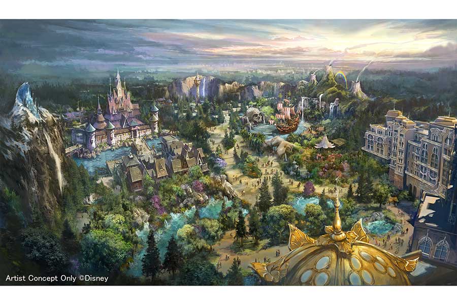 ファンタジースプリングス全景のイメージ（c）Disney