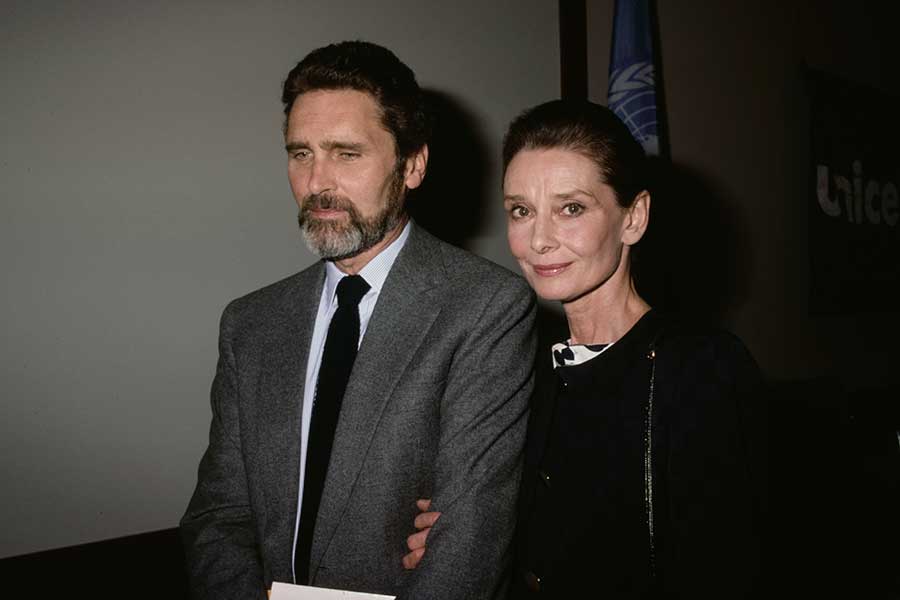 1988年に米ニューヨークで行われたユニセフの親善大使就任会見。パートナーのロバート・ウォルダースとともに出席【写真：Getty Images】