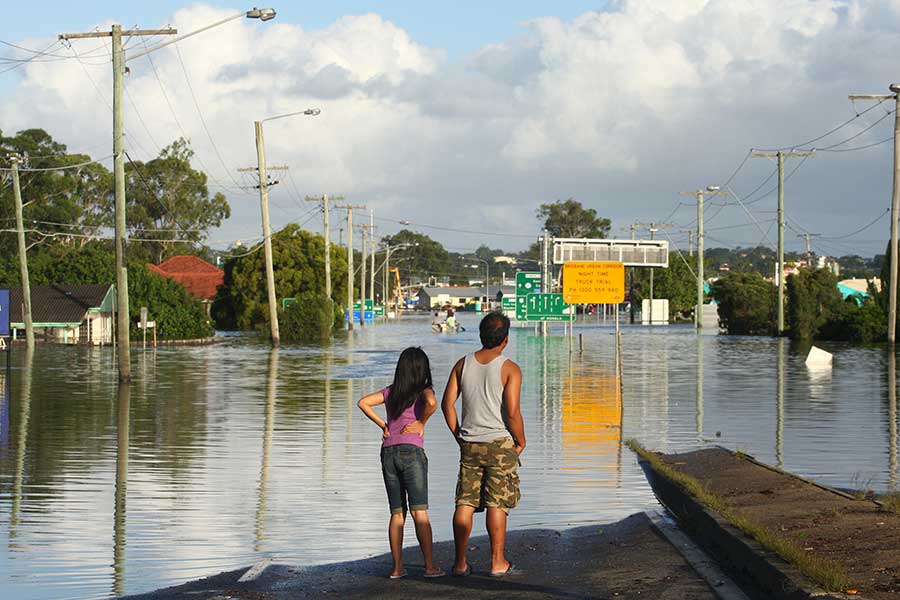 2010年末にはクイーンズランド州で国内最大規模の洪水被害が【写真：Getty Images】