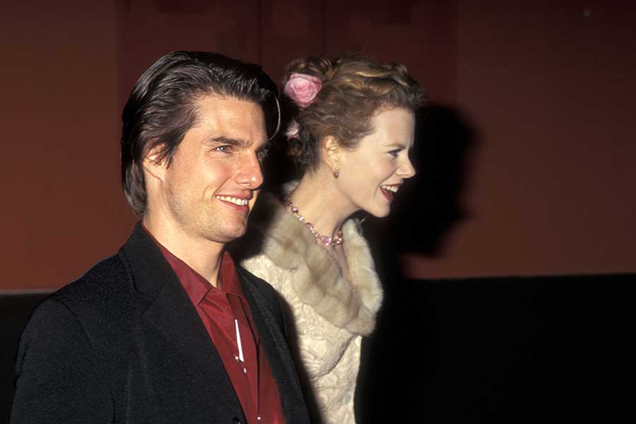 1996年、『ザ・エージェント』米ニューヨークプレミアで。右は当時の配偶者ニコール・キッドマン【写真：Getty Images】