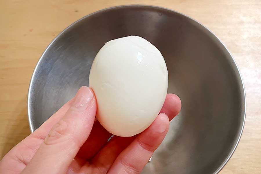 きれいにむけたゆで卵【写真：Hint-Pot編集部】