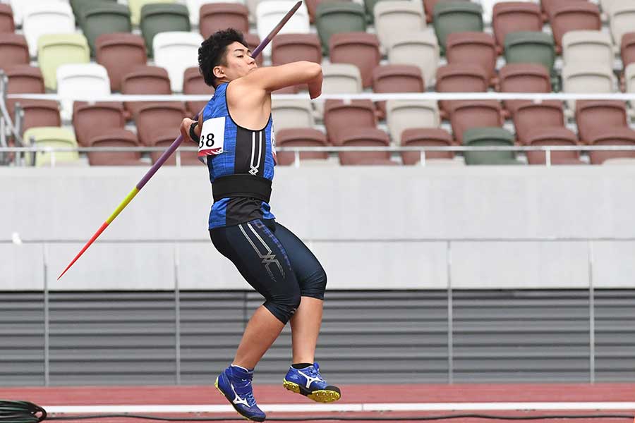 5月のテスト大会で2位だった山崎選手は、パラリンピック陸上男子やり投げ種目で7位入賞を果たした【写真：Getty Images】