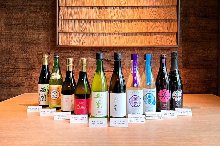 ズラリと並ぶ大分県の日本酒