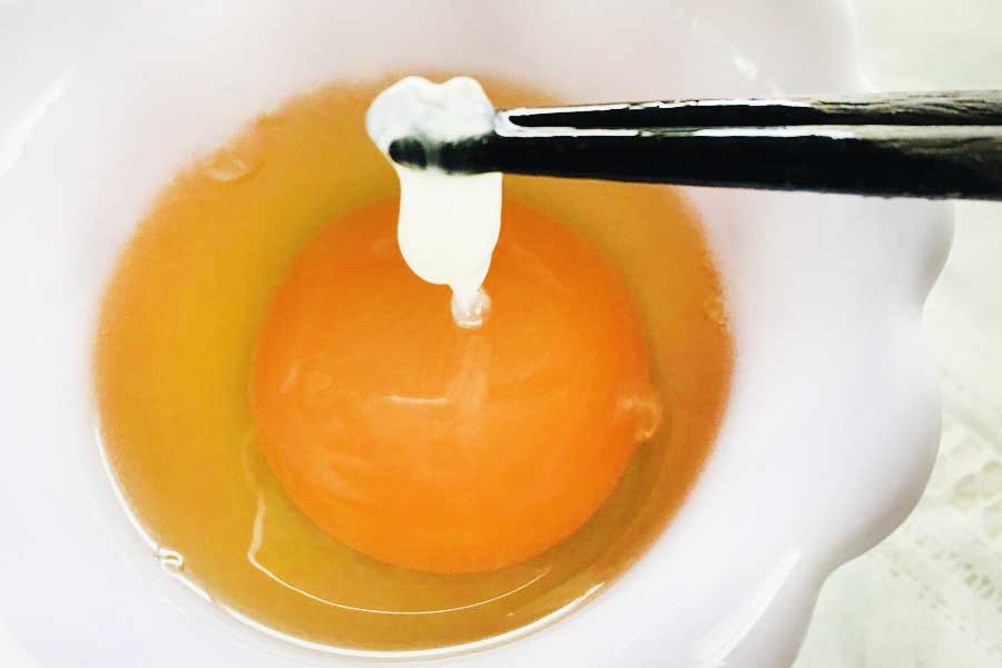 卵の白い塊、カラザ（写真はイメージ）【写真：写真AC】