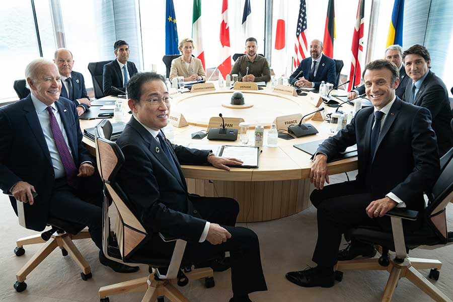 G7サミットに参加する各国の首脳【写真：Getty Images】