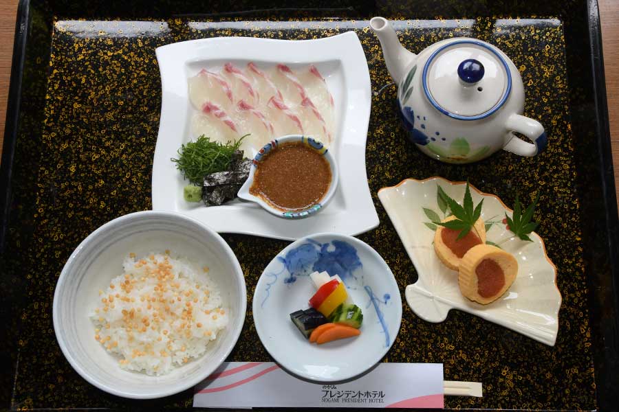 藤井竜王が昼食に注文した「鯛茶漬け」【写真提供：日本将棋連盟】