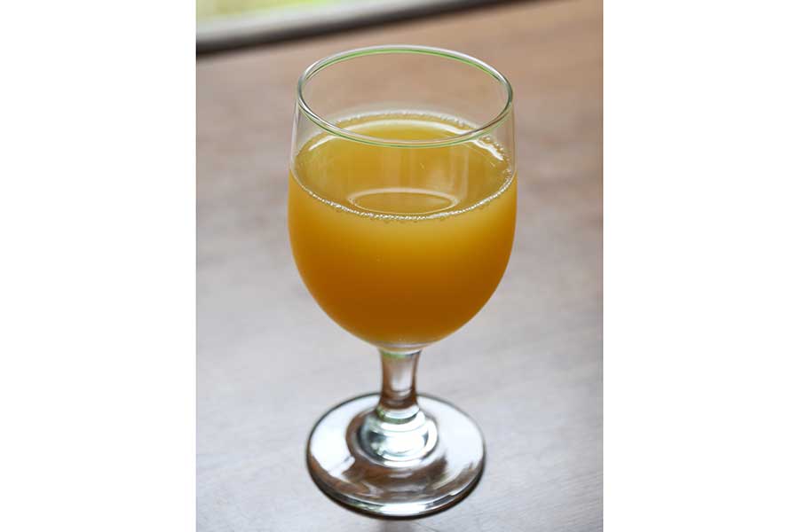 藤井竜王が午後のおやつに注文した「オレンジジュース」【写真提供：日本将棋連盟】