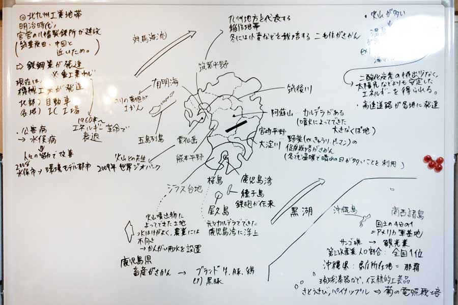 高校受験の勉強時に吉田さんが実際に使っていたホワイトボード【写真提供：吉田恵梨】