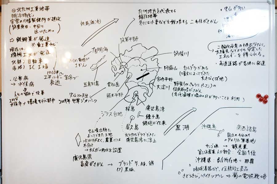 高校受験の勉強時に使用していたホワイトボード【写真提供：吉田恵梨】