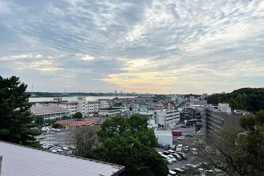 市役所屋上から見た、手賀沼ディズニーランド構想があった地区【写真：Hint-Pot編集部】