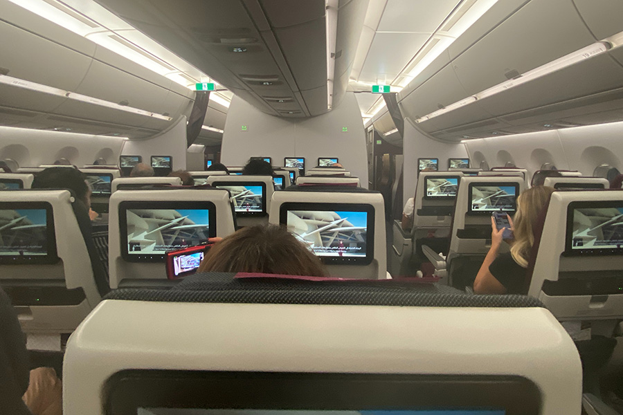 機内でも自由な外国人の乗客【写真：Ana】