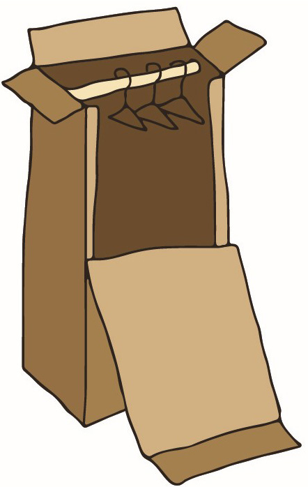衣類をハンガーにかけたまま運べるハンガーボックス（画像はイメージ）【画像：イラストＡＣ】