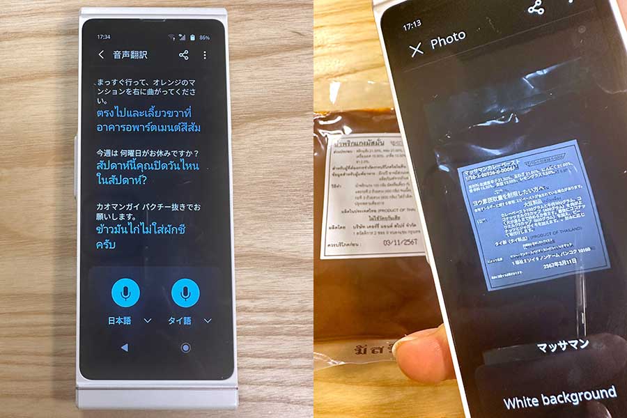 音声も画像も翻訳できる【写真：碧花】