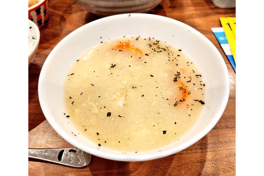 配偶者さんが誕生日に作ってくれたスープ【写真提供：はぁどっこい@5歳 育休中に会社消滅（@goegoecue）さん】
