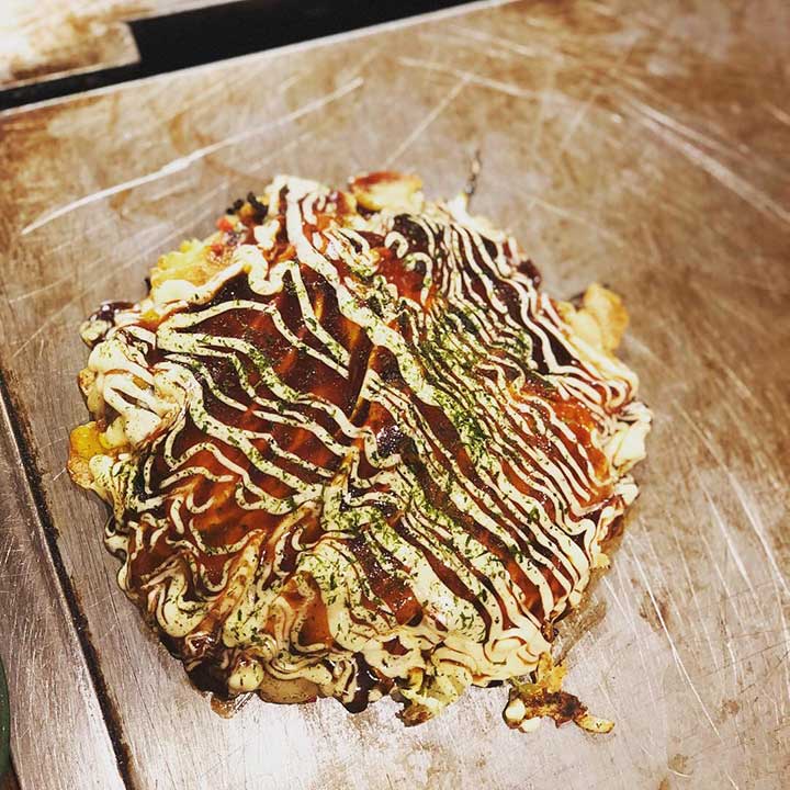 お好み焼きを絶賛【写真：Hint-Pot編集部】