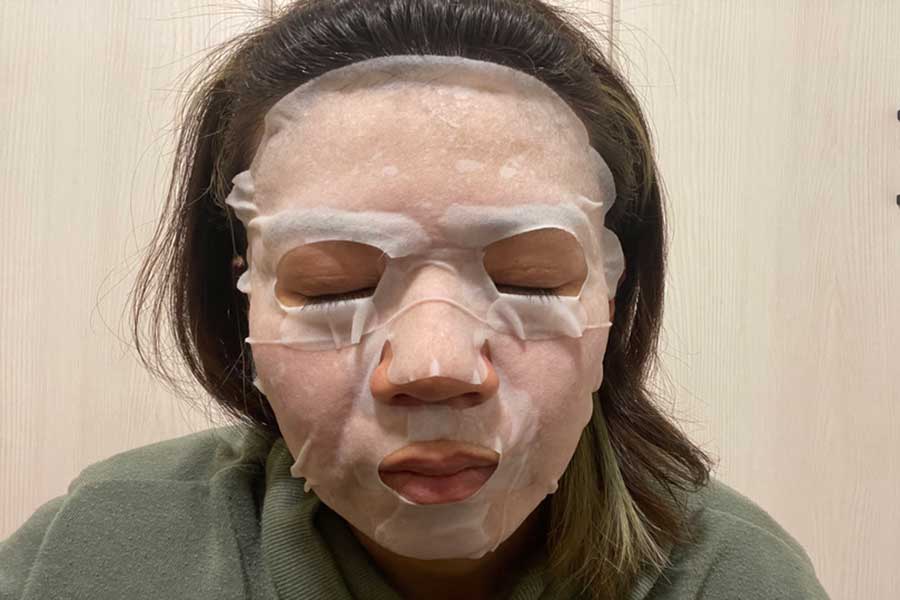 検証後のフェイスパック【写真：Hint-Pot編集部】