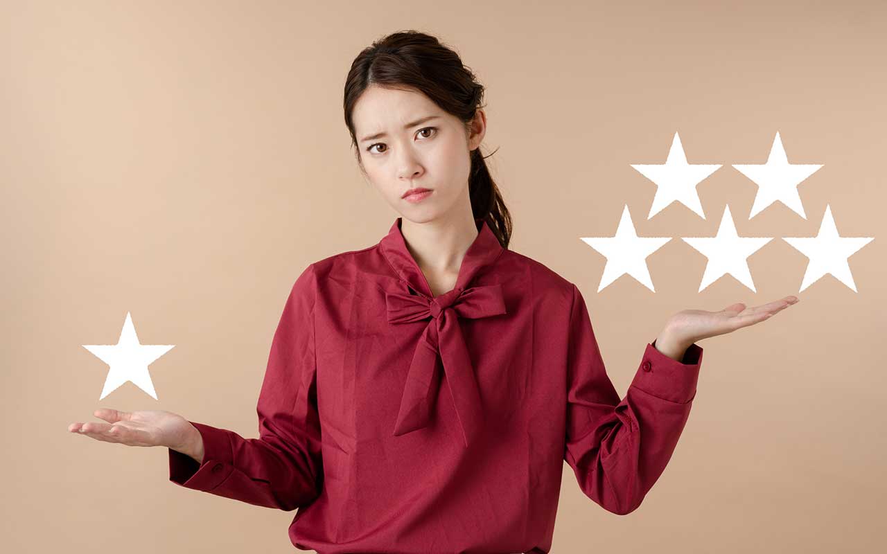 レビューや口コミで顧客評価が低い会社は“ヤバイ”傾向が…（写真はイメージ）【写真：PIXTA】