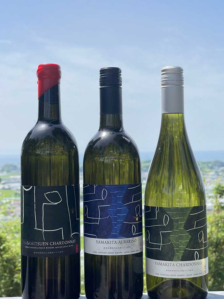 金賞・銀賞に輝いた赤ワインと白ワイン【写真提供：井上ワイナリー】