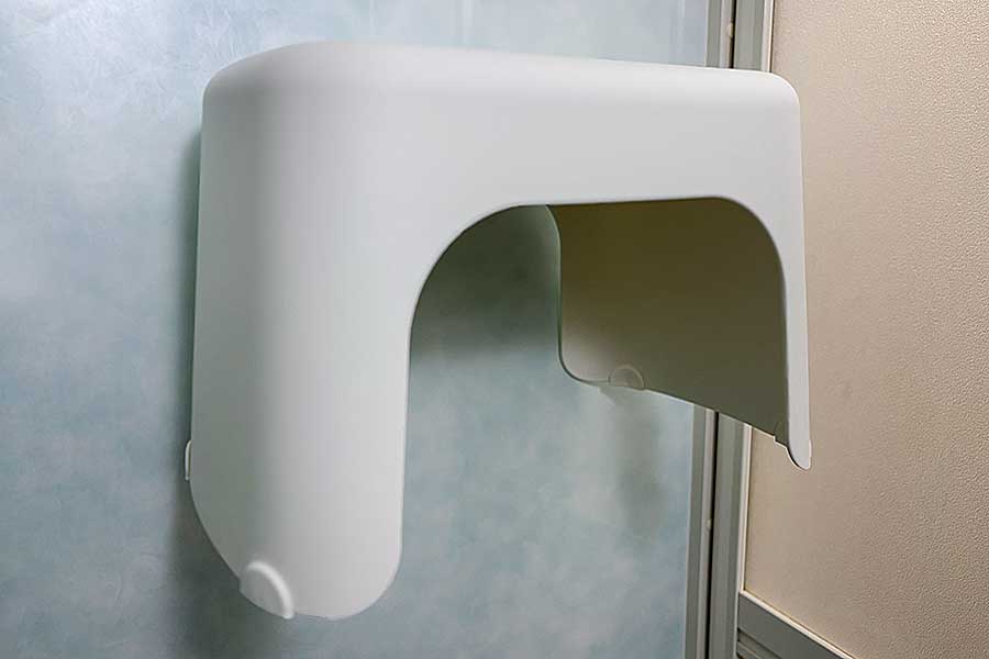 水滴がつきにくい壁だと良い【写真：伊藤まき】