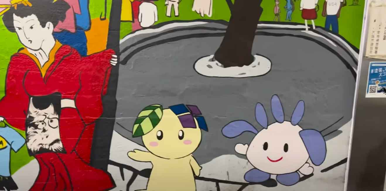 アメリカ人が感激した、駅などに掲示された子どものアート（スクリーンショット）