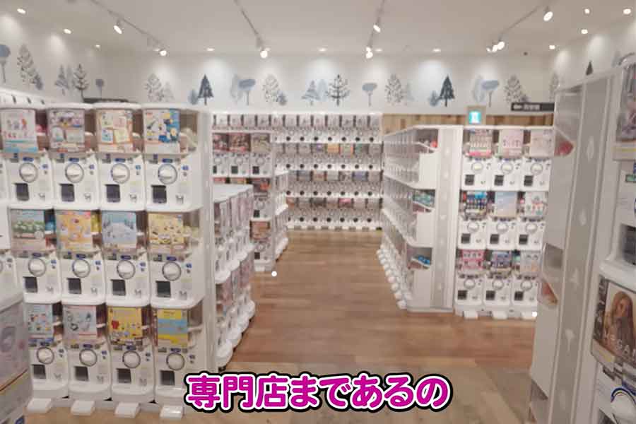 カプセルトイが至るところにあることにびっくり（スクリーンショット）