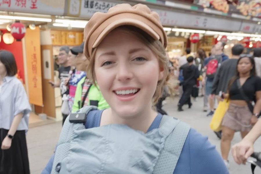 「心が安らぐ空間」に感激したリネルさん（スクリーンショット）