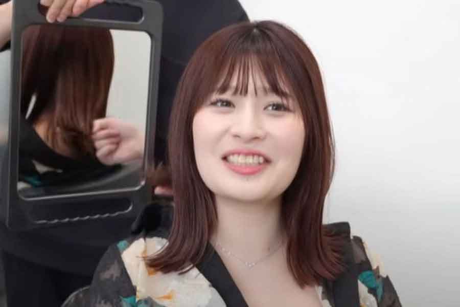 パーマを落とし、長さにも大満足(スクリーンショット)