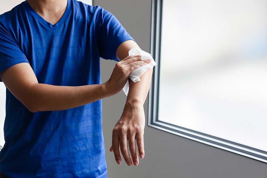 スウェーデン人が「すごくいい」と感じた冷却タイプの汗拭きシート（写真はイメージ）【写真：写真AC】