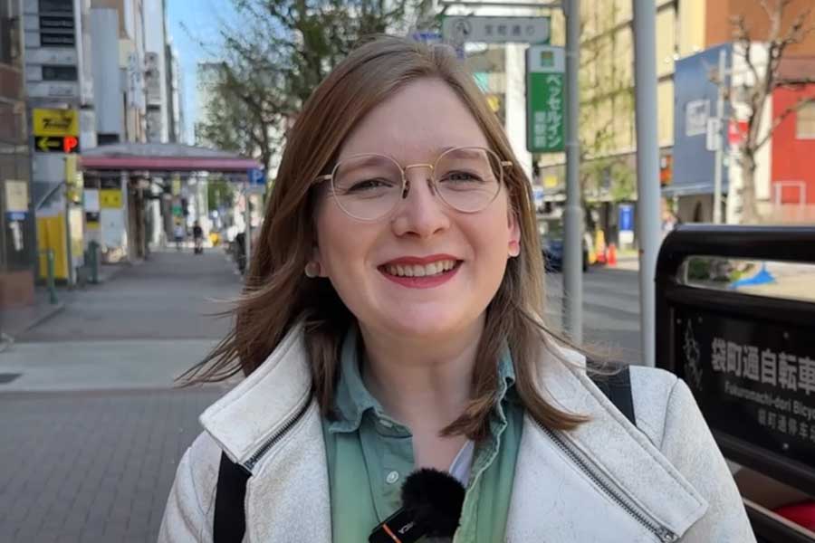 名古屋で暮らす、ドイツ人のレナさん(スクリーンショット)