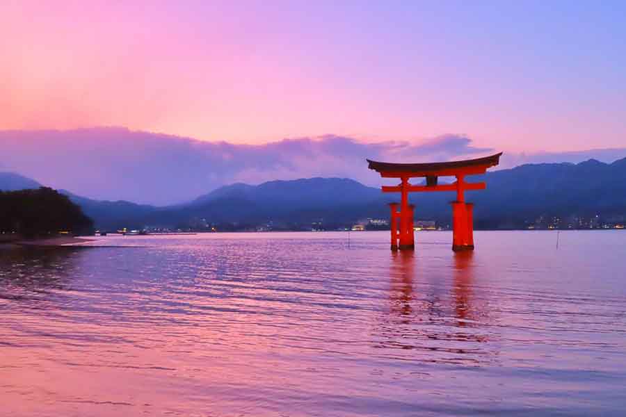 ライトアップされた宮島の景色に感動（写真はイメージ）【写真：写真AC】