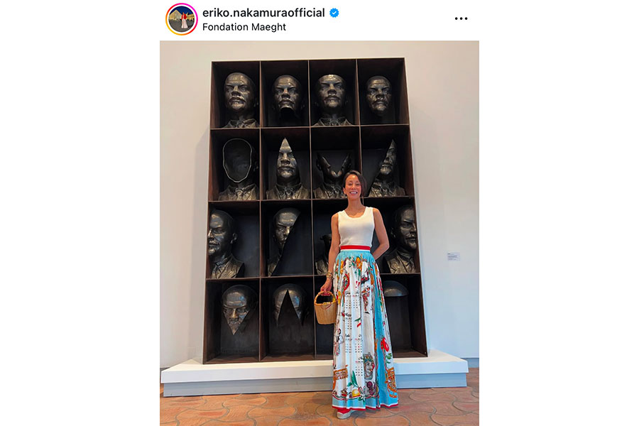 カクテルパーティーに出席した中村江里子さん（スクリーンショット）