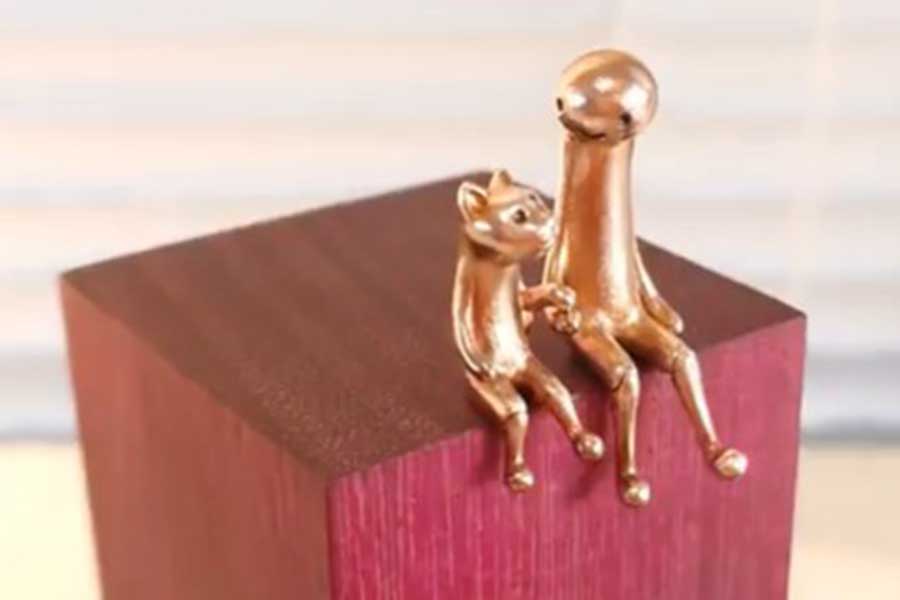 プチュちゃんを偲んで制作したからくり人形【写真提供：アトリエpuchuco（@puchuco709）さん】