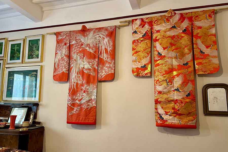 スザンヌさんの自宅に飾られている着物【写真提供：スザンヌ・プレパラータ】