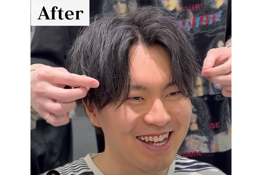 前髪が短くなり、明るくさわやかに！（スクリーンショット）