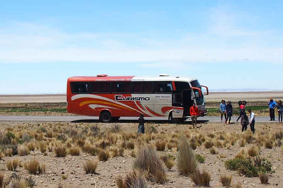 欧米の大型バス【写真：Ana】