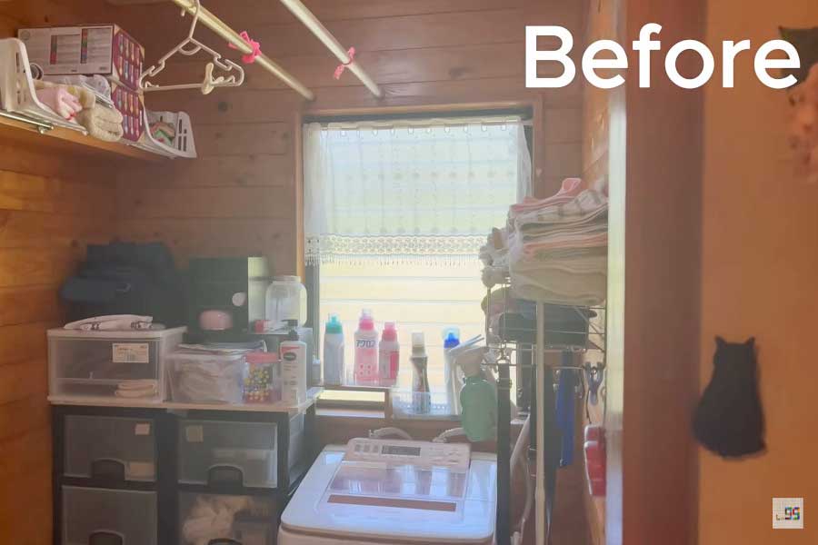 物が多く、散らかりがちだった脱衣所（スクリーンショット）