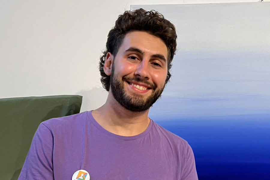 イタリア・ペルージャ在住のエマヌエル・ルベッリーニさん【写真：Hint-Pot編集部】