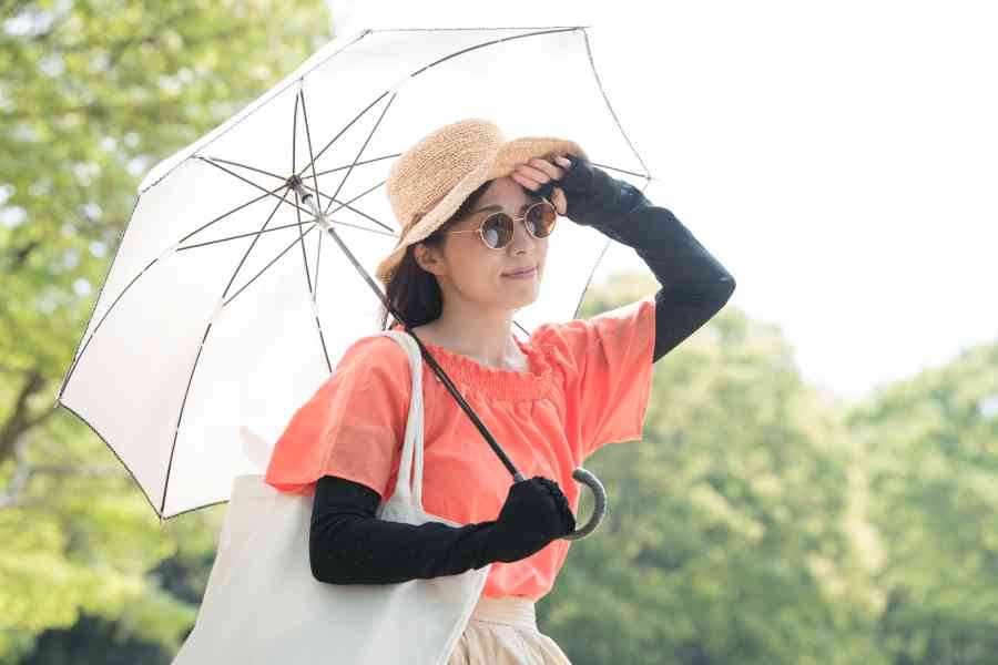 日傘をさしてアームカバーで腕を覆う日本人の姿に驚き（写真はイメージ）【写真：写真AC】