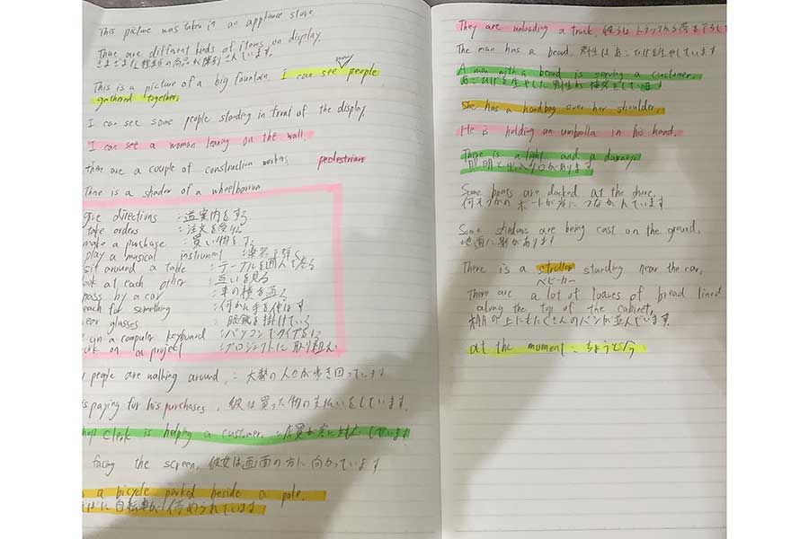 2年前はTOEIC Speaking＆Writing Testsの勉強も並行していた【写真提供：みっかかん（@ramenzuki_）さん】