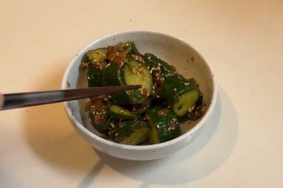 キュウリの梅和え（スクリーンショット）