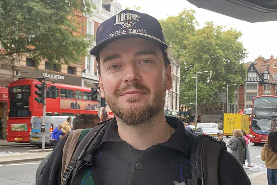 相撲ファンのイギリス人、トムさん【写真：Hint-Pot編集部】