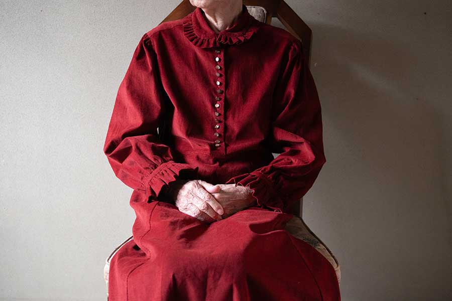 ワンピースを美しく着こなしたおばあちゃん【写真提供：旅する喫茶のツナマヨ（@HiroyaTsunekawa）さん】