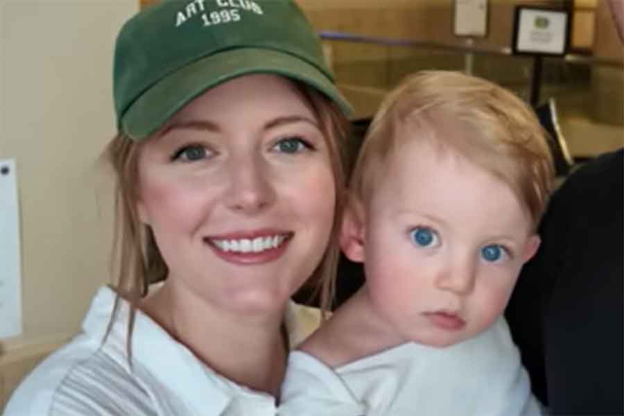 アメリカ人YouTuberジェイソンさんの妻のリネルさんと、息子のエライジャくん（スクリーンショット