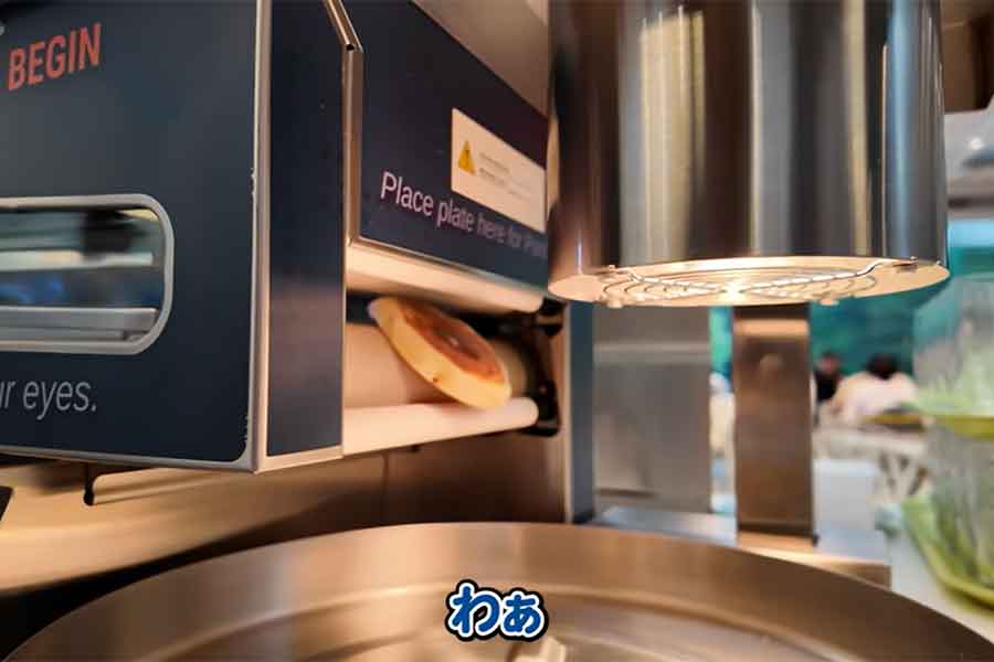 世界で唯一の自動パンケーキマシン（スクリーンショット）
