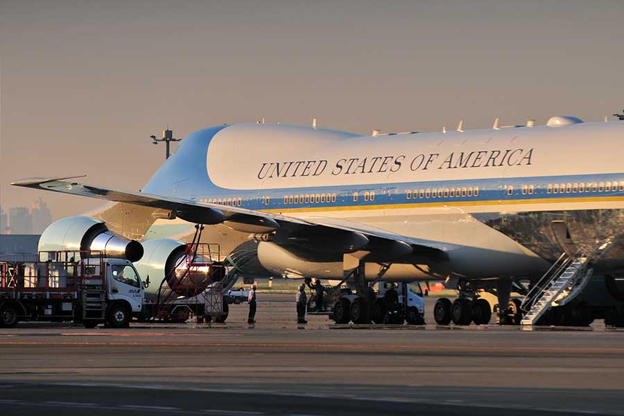 アメリカ大統領専用機エアフォースワン（写真はイメージ）【写真：PIXTA】